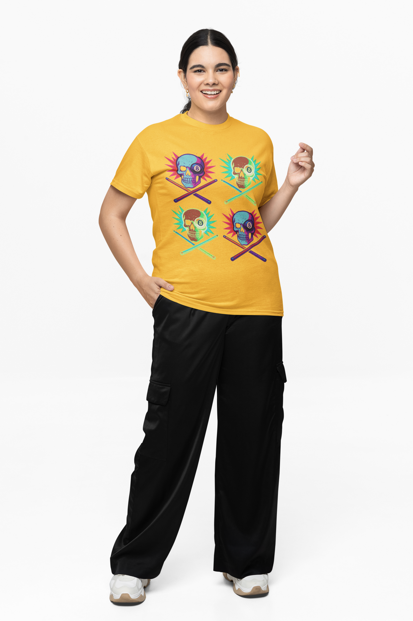 Mosaic Skull 8 Ball T-Shirt – Unisex Graphic Tee