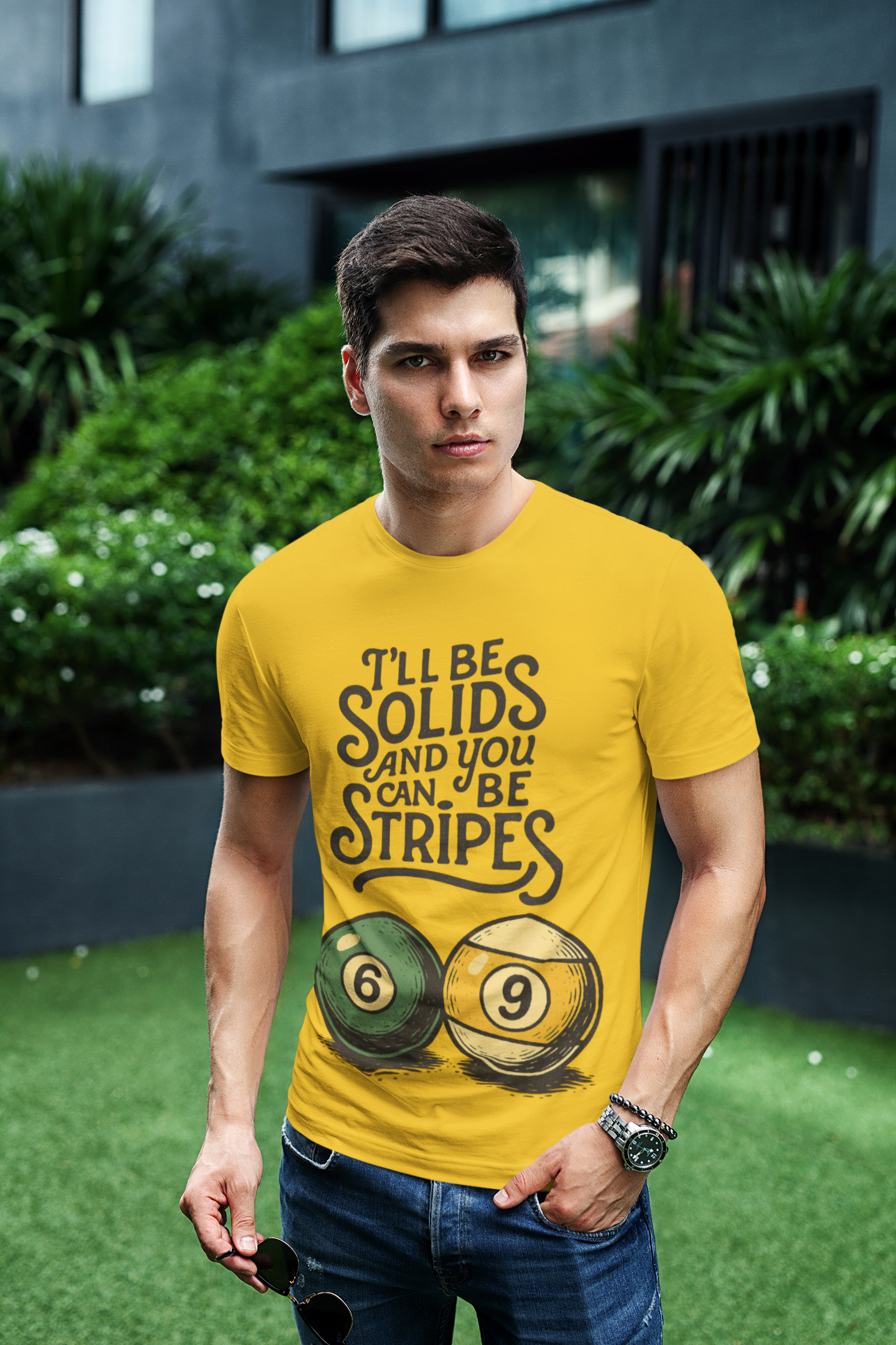 Billiards t shirt, pool hall shirt, solids and stripes tee, funny pool player shirt, 6 ball 9 ball tee