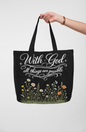 With God All Things Are Possible Canvas Tote Bag
