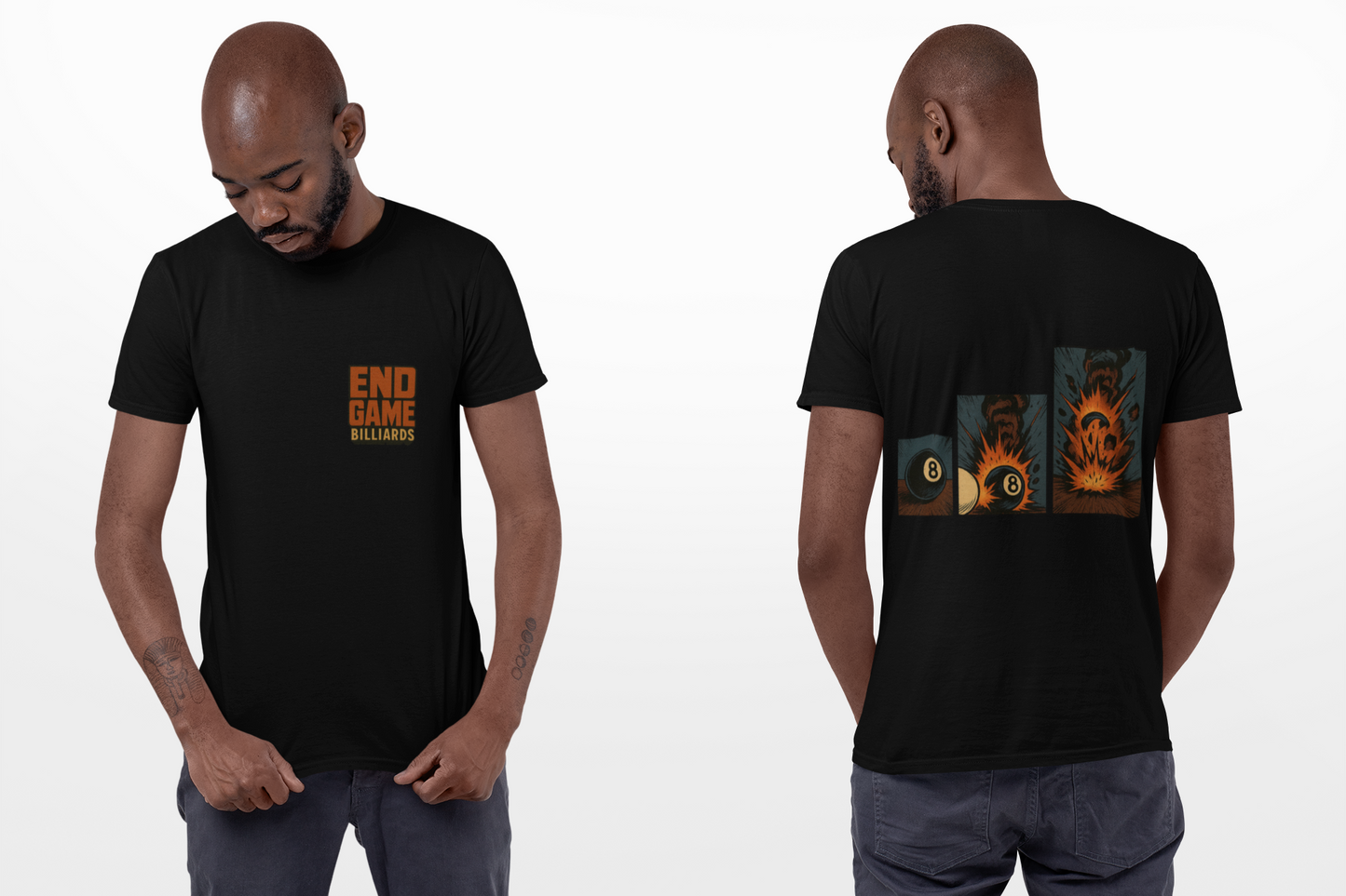 End Game Billiards Shirt – 8 Ball Explosion 8 Ball Graphic Tee | Pool Player Streetwear | Billiards Lover Gift