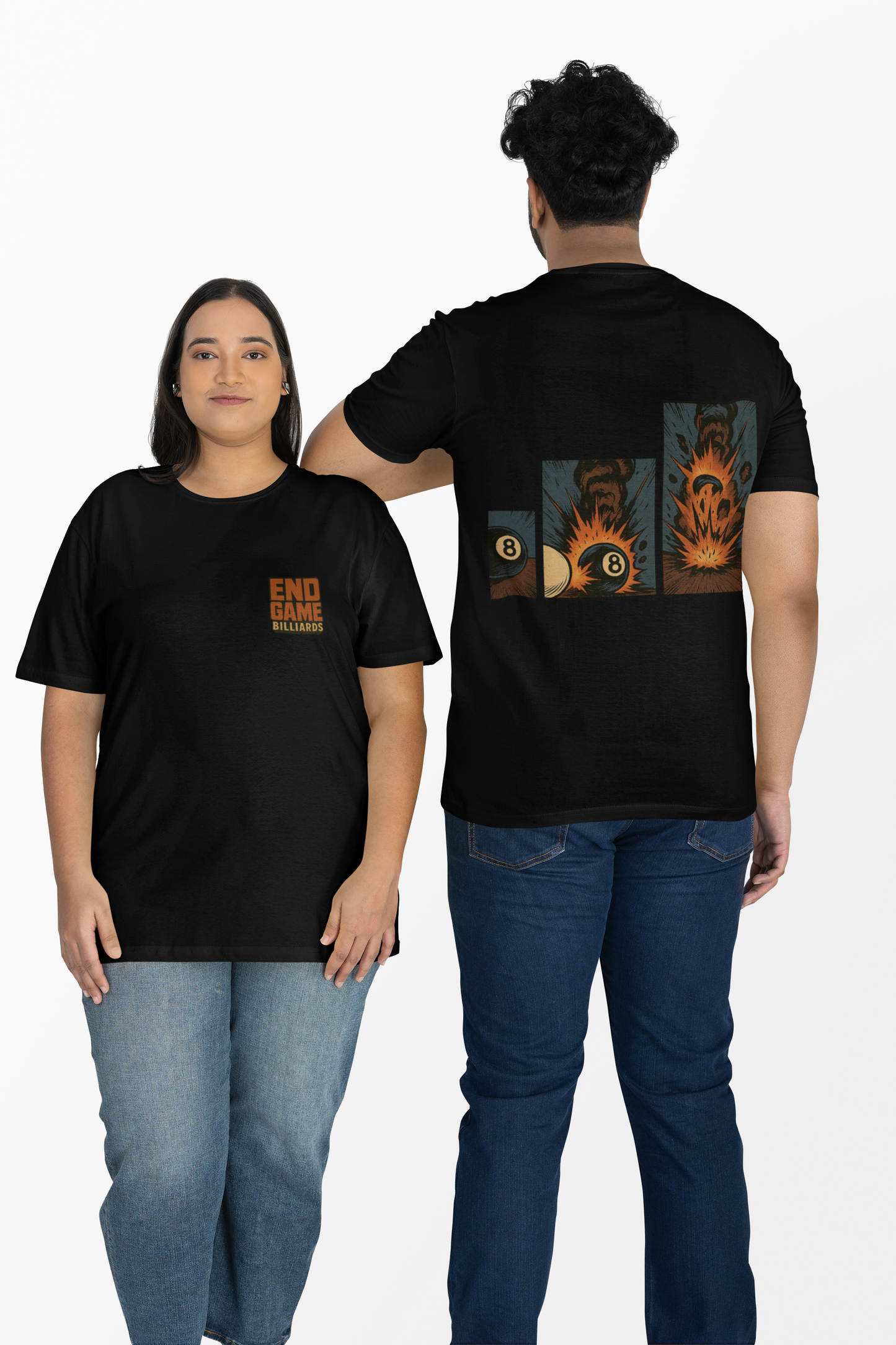 End Game Billiards Shirt – 8 Ball Explosion 8 Ball Graphic Tee | Pool Player Streetwear | Billiards Lover Gift