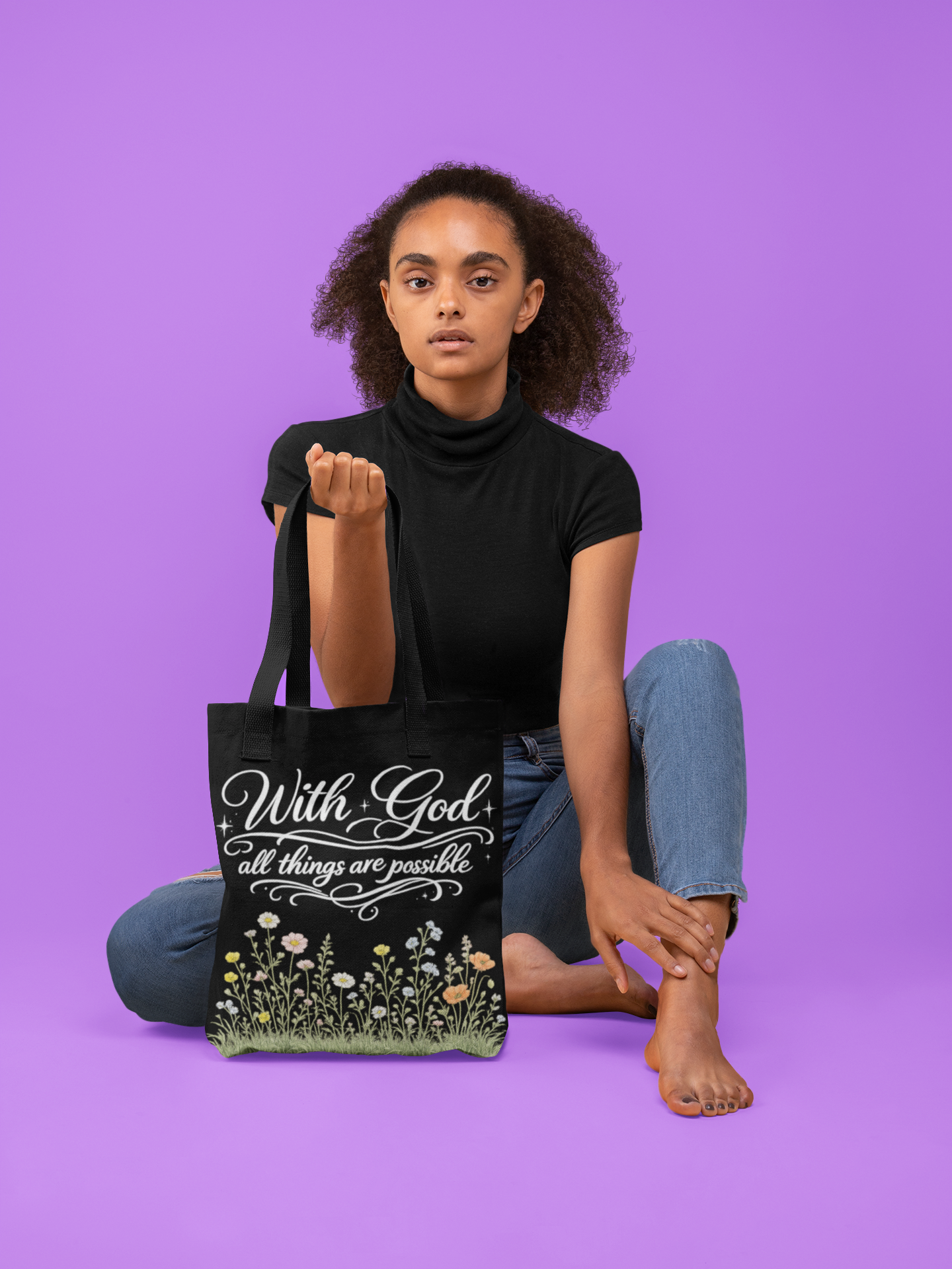 With God All Things Are Possible Canvas Tote Bag