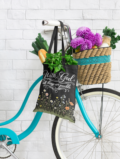 With God All Things Are Possible Canvas Tote Bag