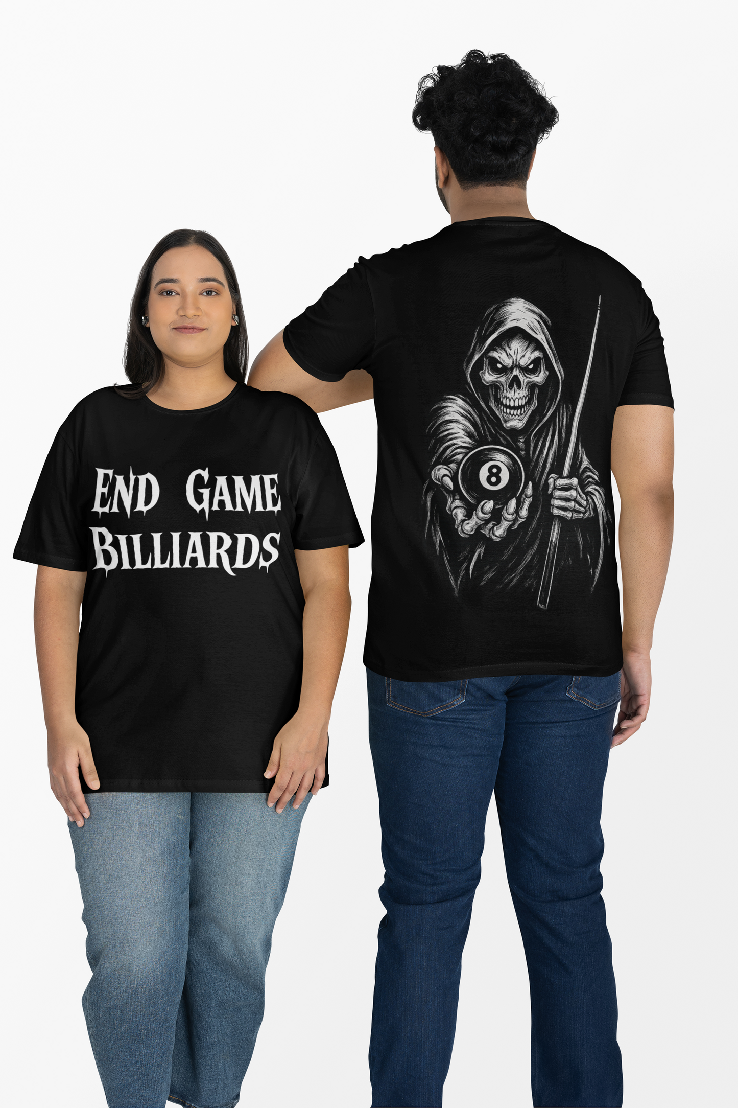 End Game Billiards – Grim Hustler 8 Ball Tee