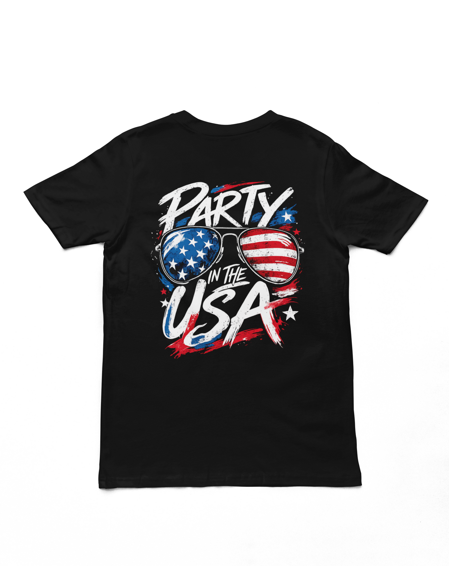 Party In The USA Patriotic Sunglasses Graphic T-Shirt – Bold 4th of July Streetwear Tee