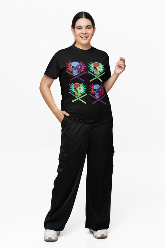 Mosaic Skull 8 Ball T-Shirt – Unisex Graphic Tee