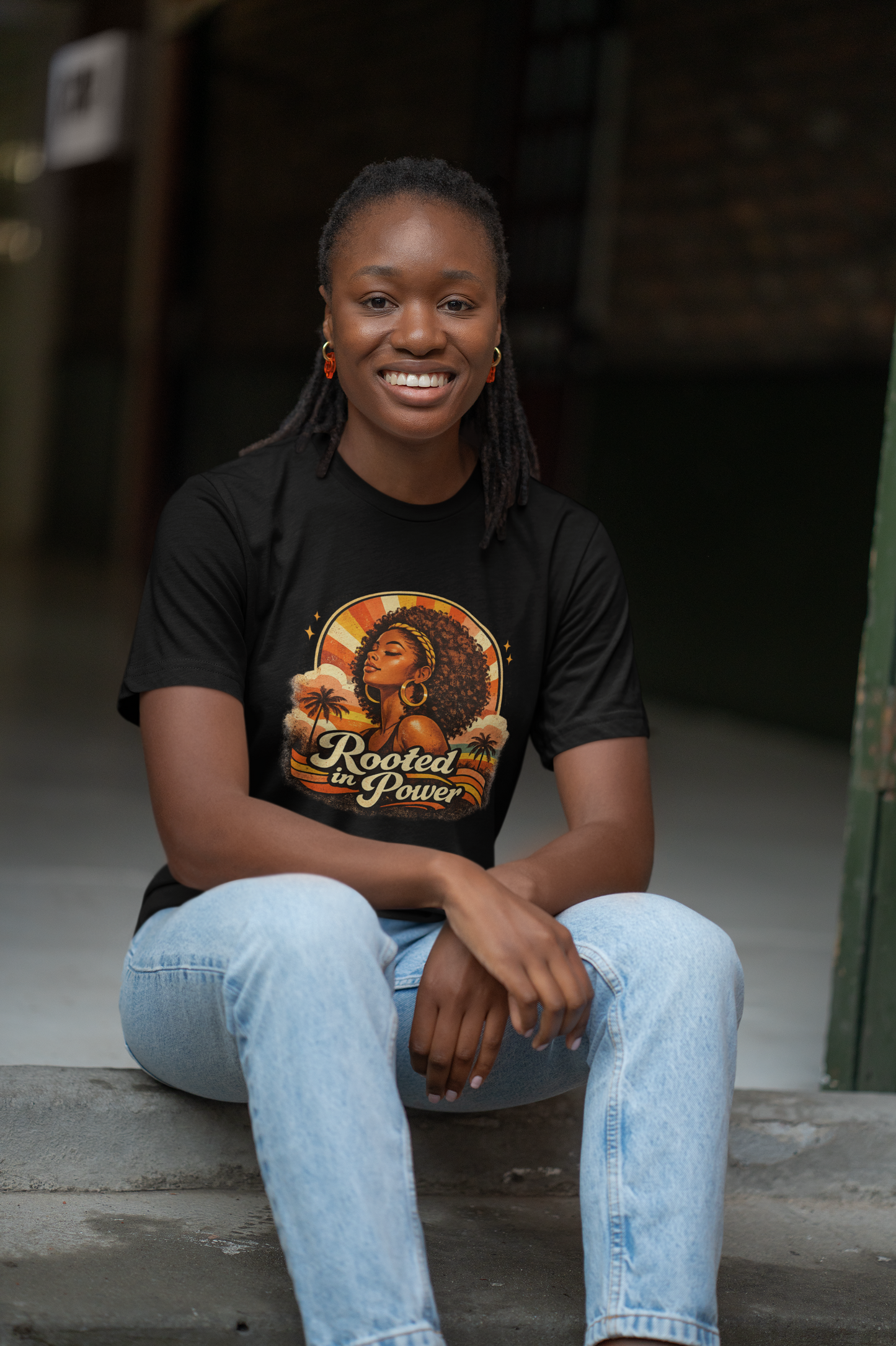 Vintage Black Woman Graphic T-Shirt, 70s Retro Streetwear Tee