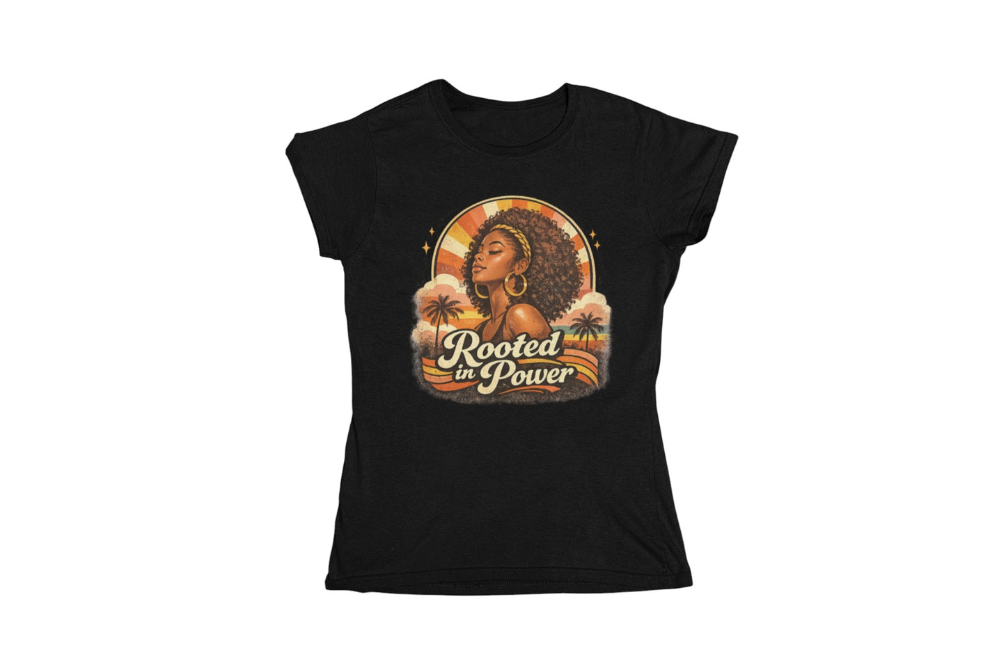 Vintage Black Woman Graphic T-Shirt, 70s Retro Streetwear Tee