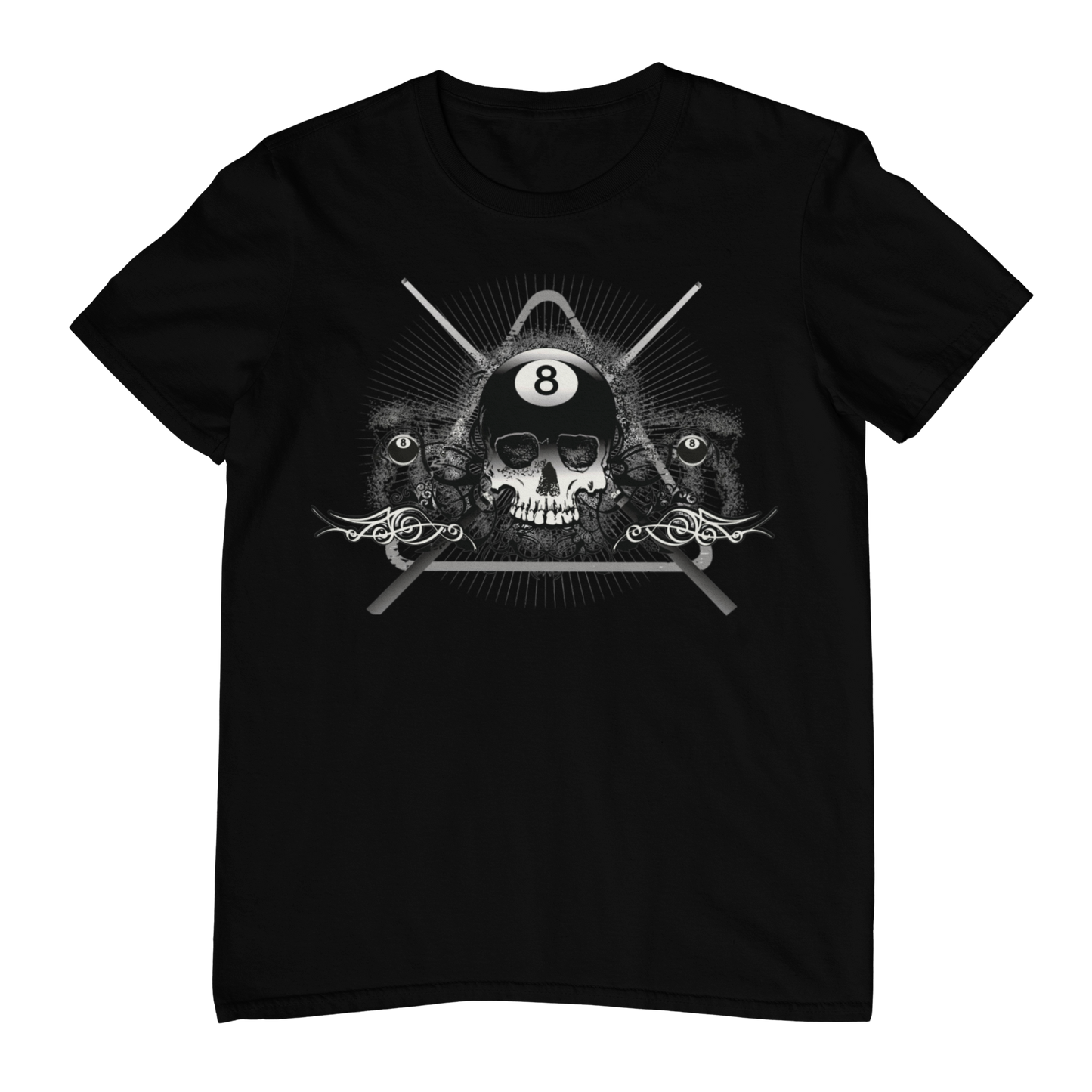 Deadly Break Skull 8 Ball T Shirt – Heavyweight Cotton Billiards Graphic Tee