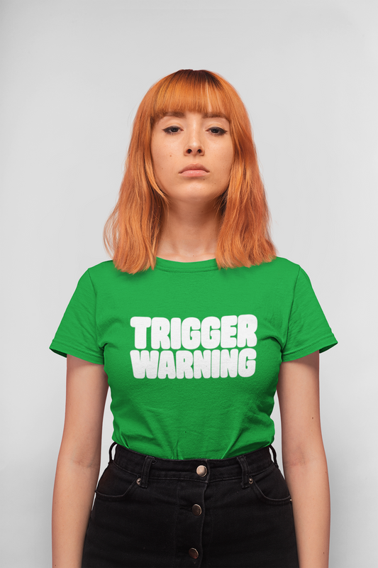Trigger Warning Shirt, Distressed Graphic Tee, Funny Statement Shirt, Retro Streetwear Tee, Unisex Trendy Tee