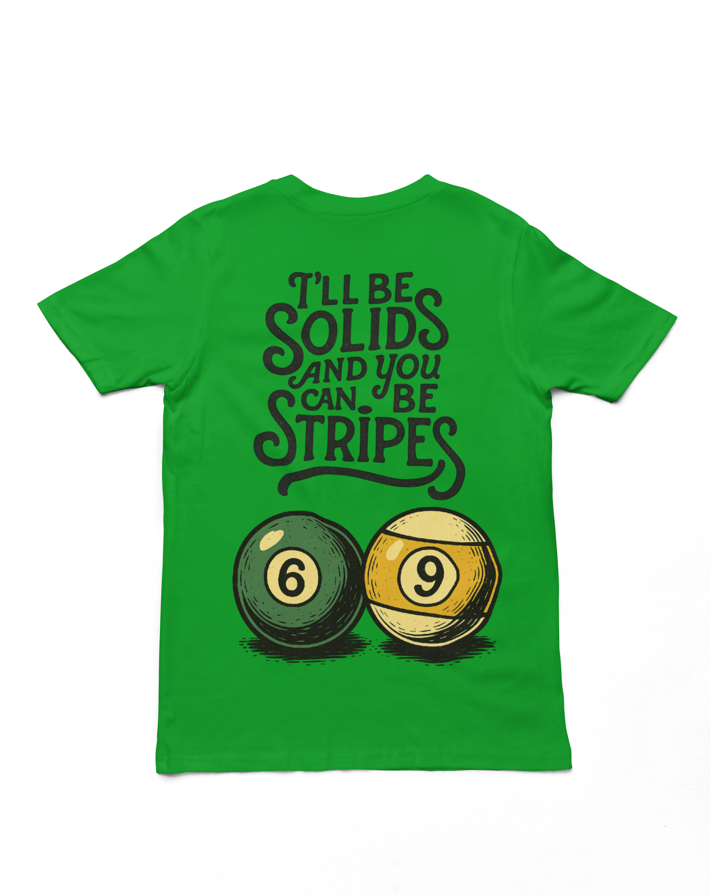 Billiards t shirt, pool hall shirt, solids and stripes tee, funny pool player shirt, 6 ball 9 ball tee