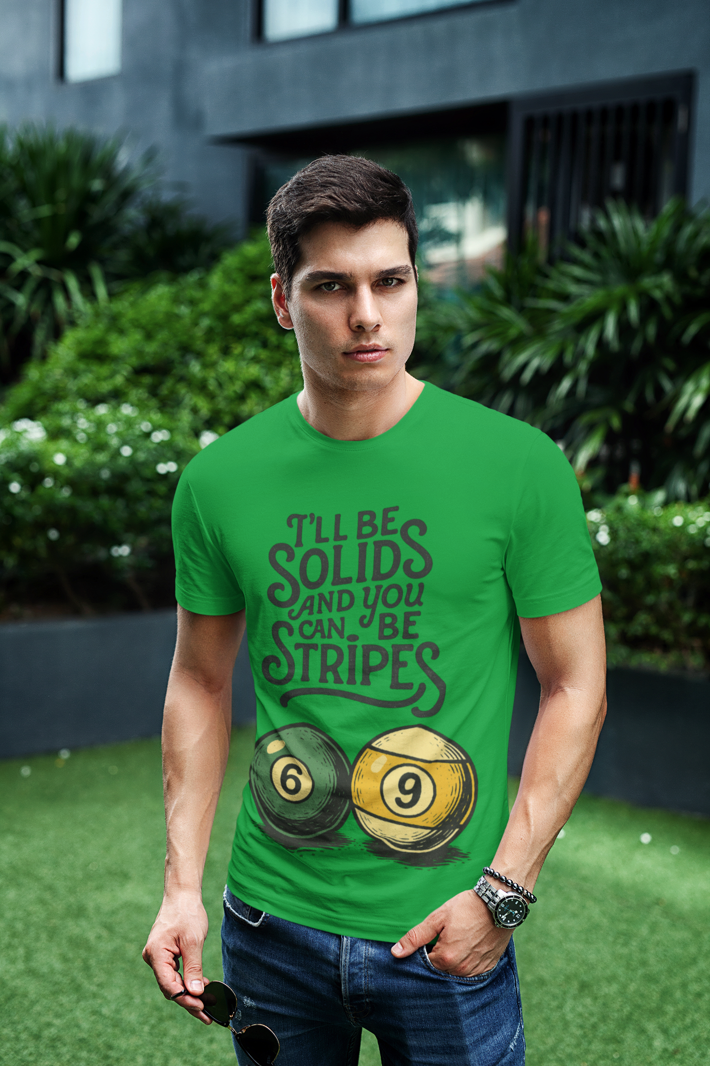Billiards t shirt, pool hall shirt, solids and stripes tee, funny pool player shirt, 6 ball 9 ball tee