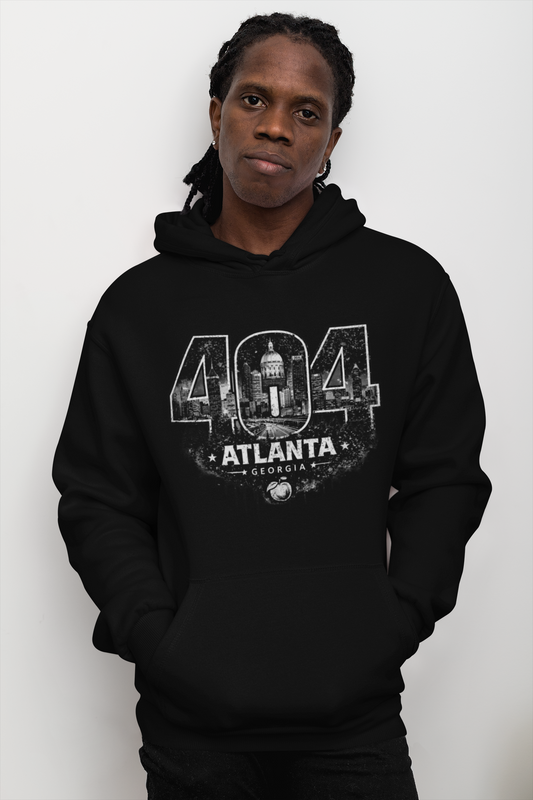 404 Atlanta Hoodie, Atlanta Skyline, Georgia Sweatshirt, Streetwear Hoodie