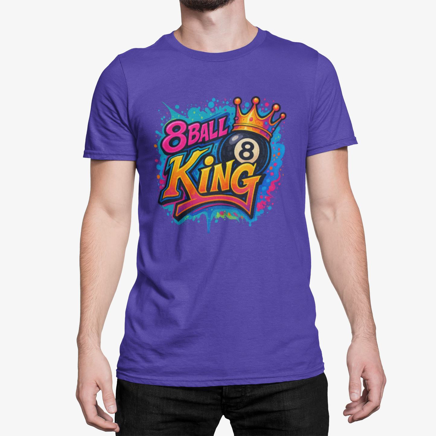 Graffiti Style 8 Ball King T-Shirt | Pool Billiards Streetwear Tee