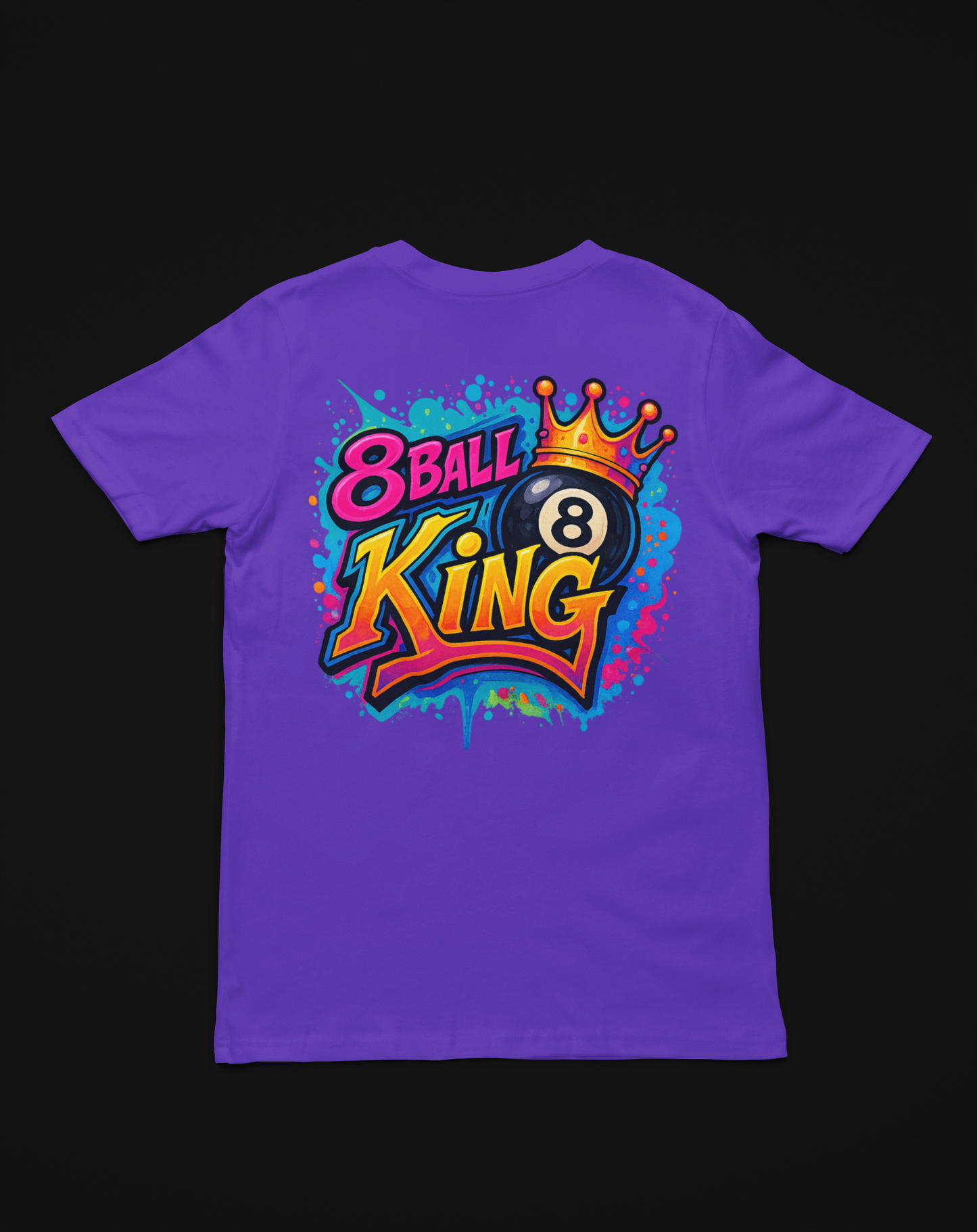 Graffiti Style 8 Ball King T-Shirt | Pool Billiards Streetwear Tee