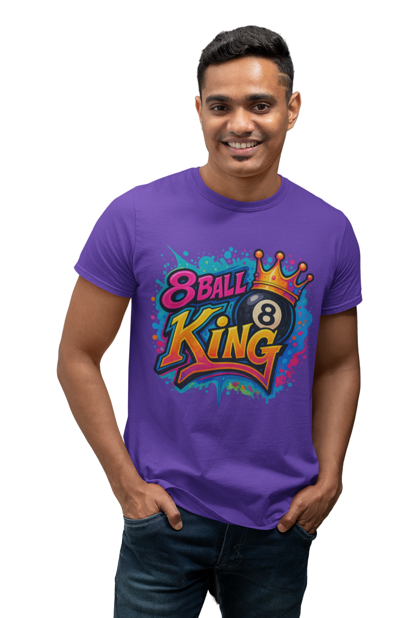 Graffiti Style 8 Ball King T-Shirt | Pool Billiards Streetwear Tee