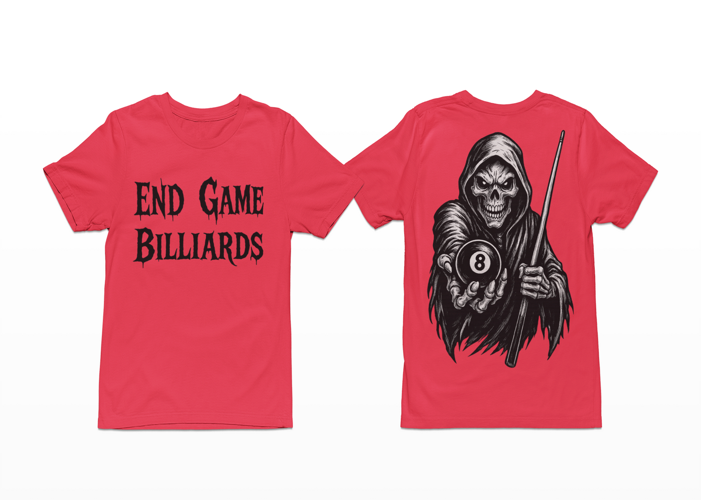 End Game Billiards – Grim Hustler 8 Ball Tee