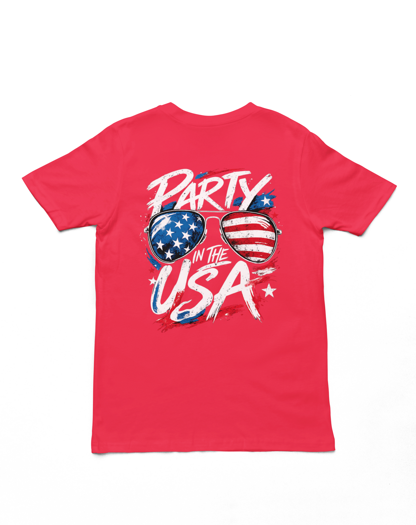 Party In The USA Patriotic Sunglasses Graphic T-Shirt – Bold 4th of July Streetwear Tee