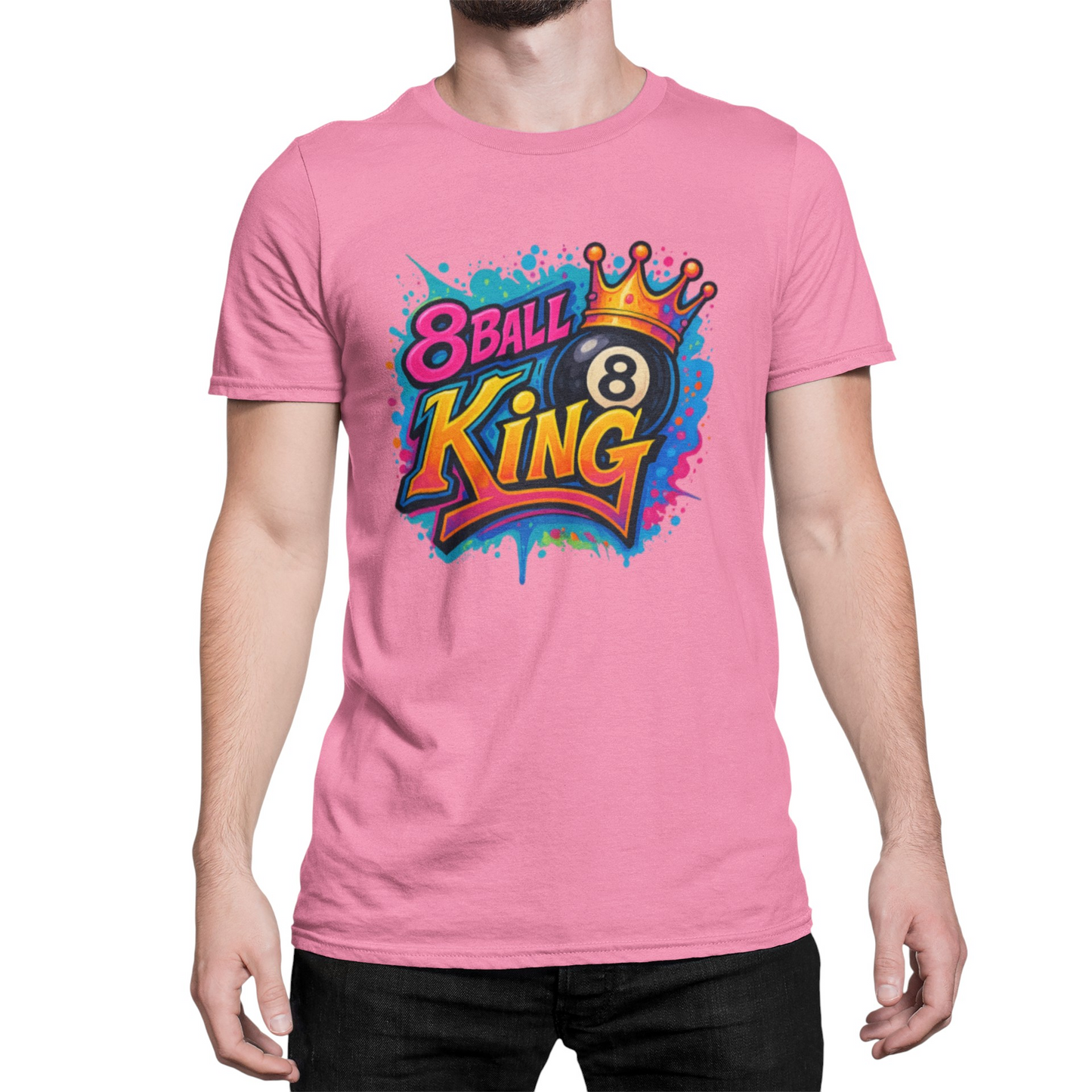 Graffiti Style 8 Ball King T-Shirt | Pool Billiards Streetwear Tee