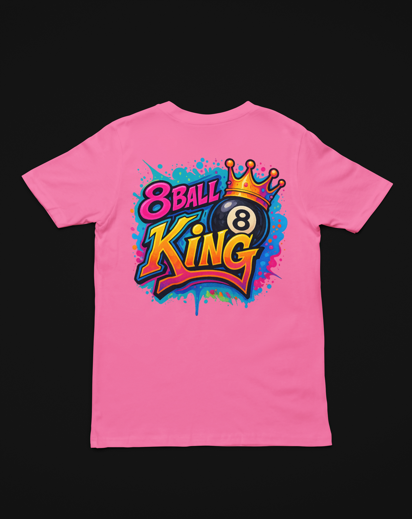 Graffiti Style 8 Ball King T-Shirt | Pool Billiards Streetwear Tee