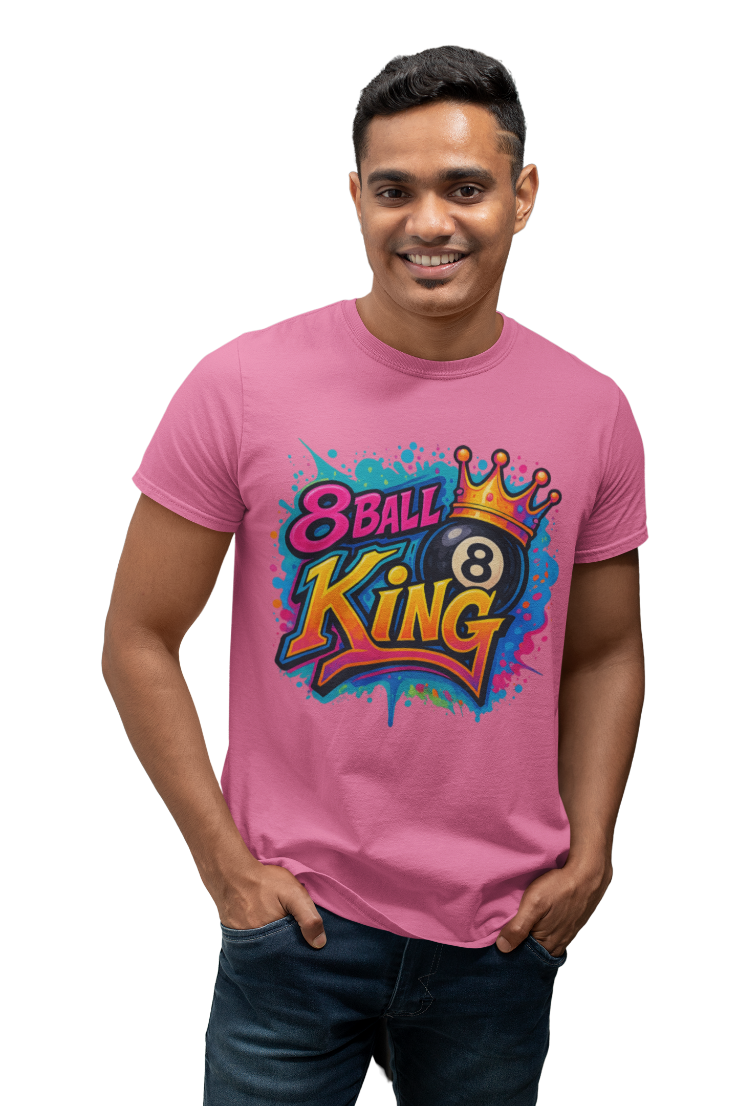 Graffiti Style 8 Ball King T-Shirt | Pool Billiards Streetwear Tee
