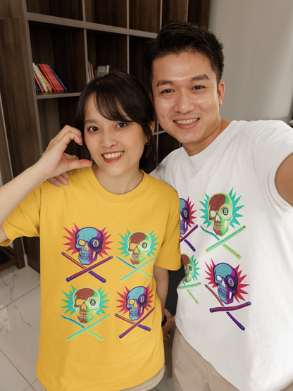 Mosaic Skull 8 Ball T-Shirt – Unisex Graphic Tee
