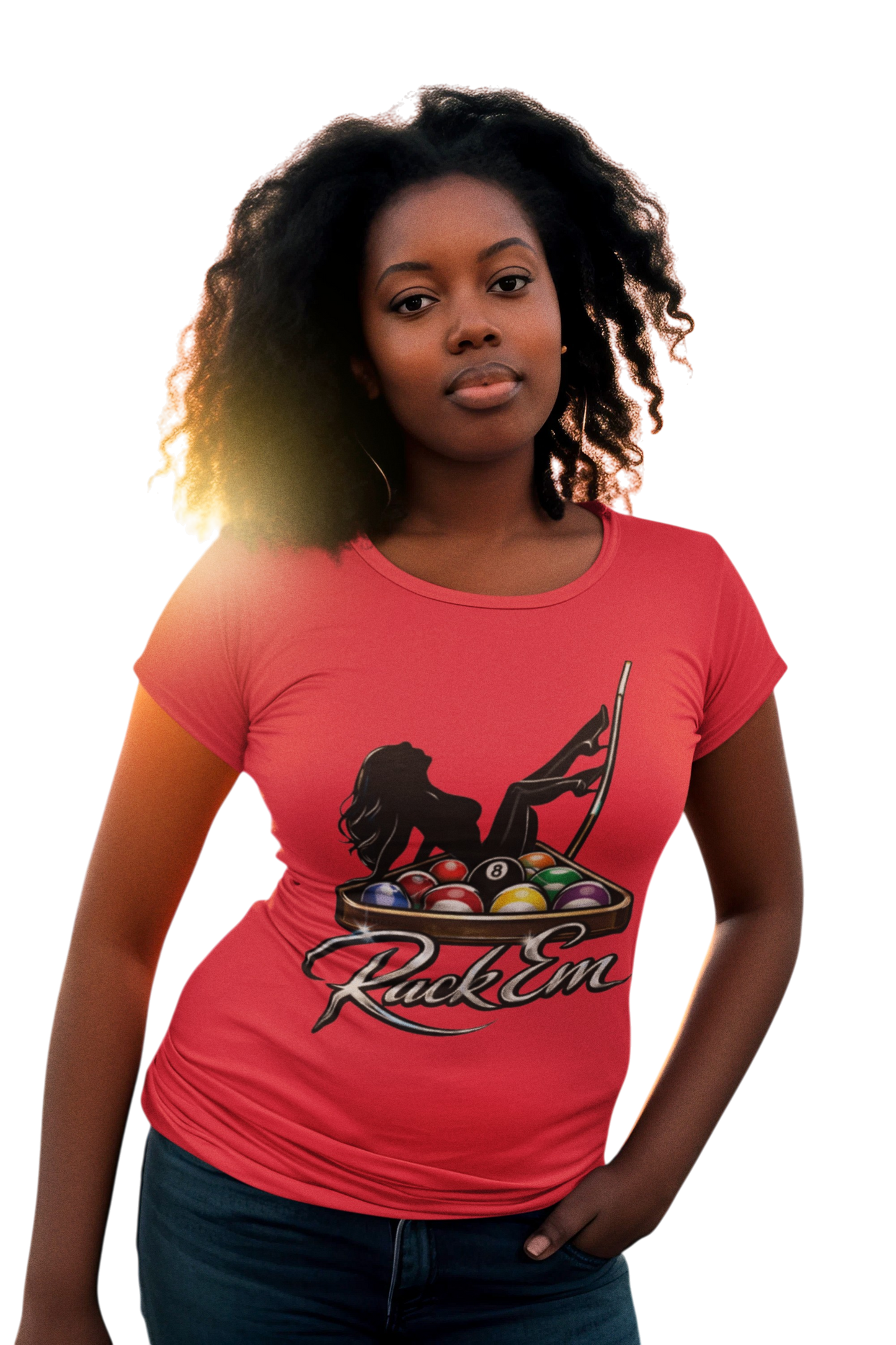 Rack Em Pool Shirt – Women’s Billiards Graphic Tee
