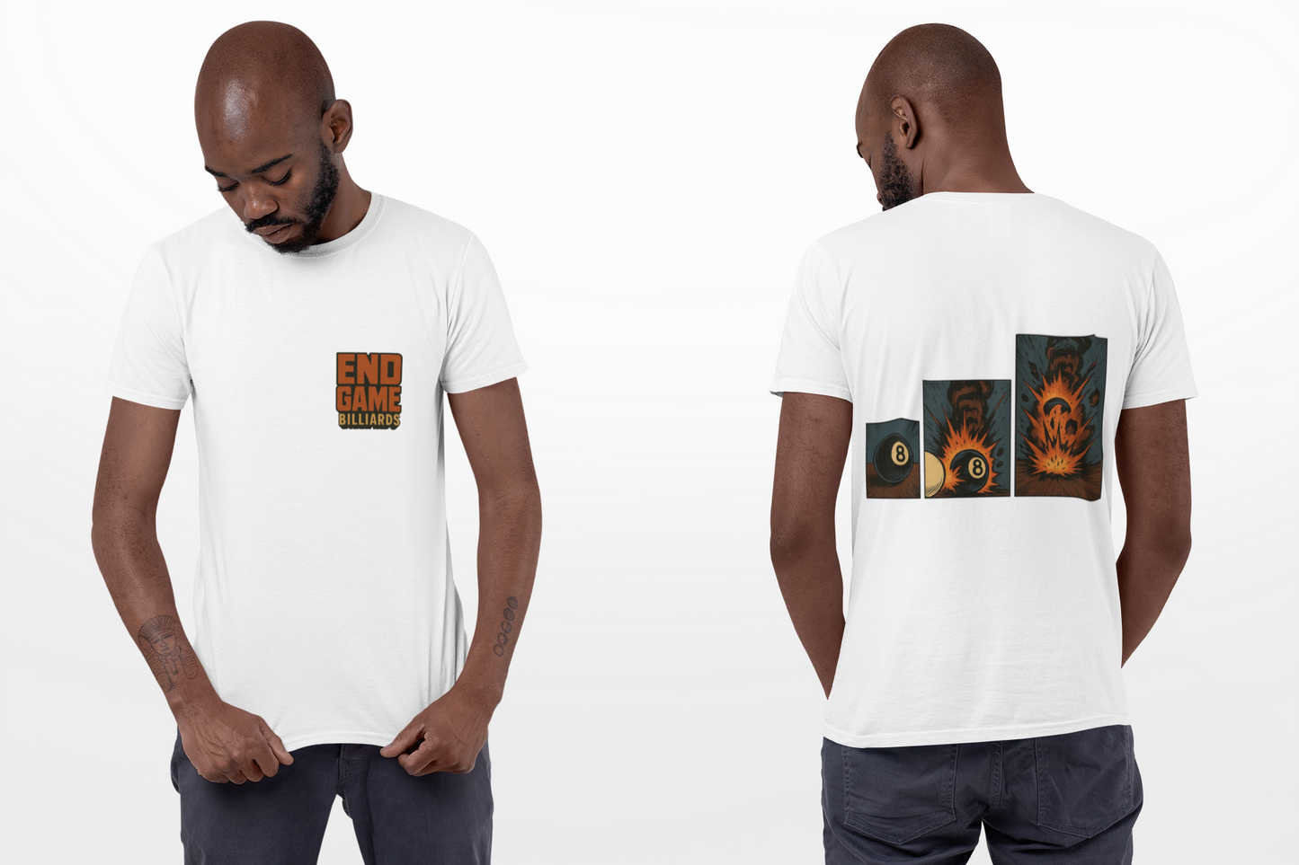 End Game Billiards Shirt – 8 Ball Explosion 8 Ball Graphic Tee | Pool Player Streetwear | Billiards Lover Gift