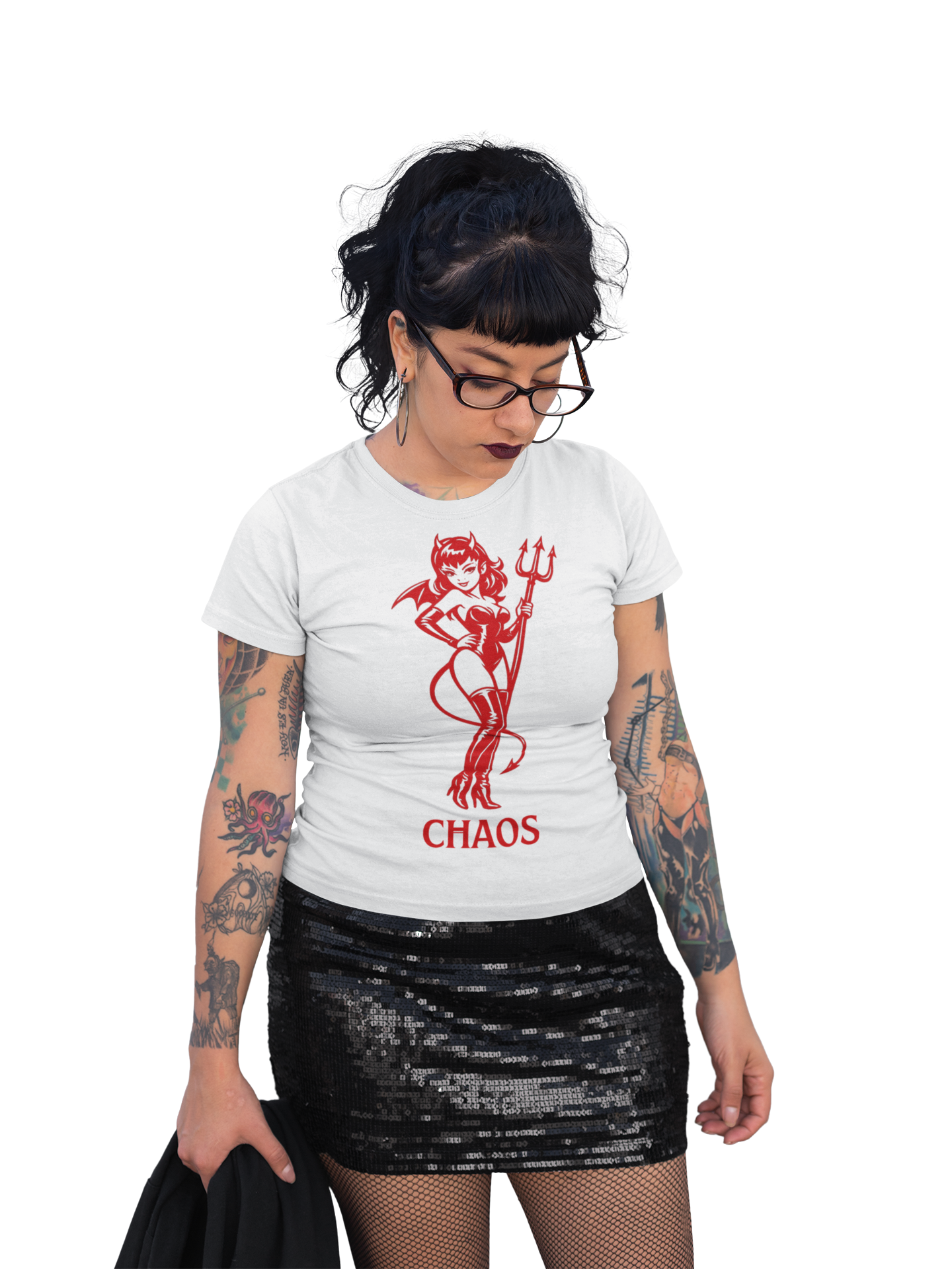 She Devil Graphic Tee, Bold Streetwear, Cotton Blend