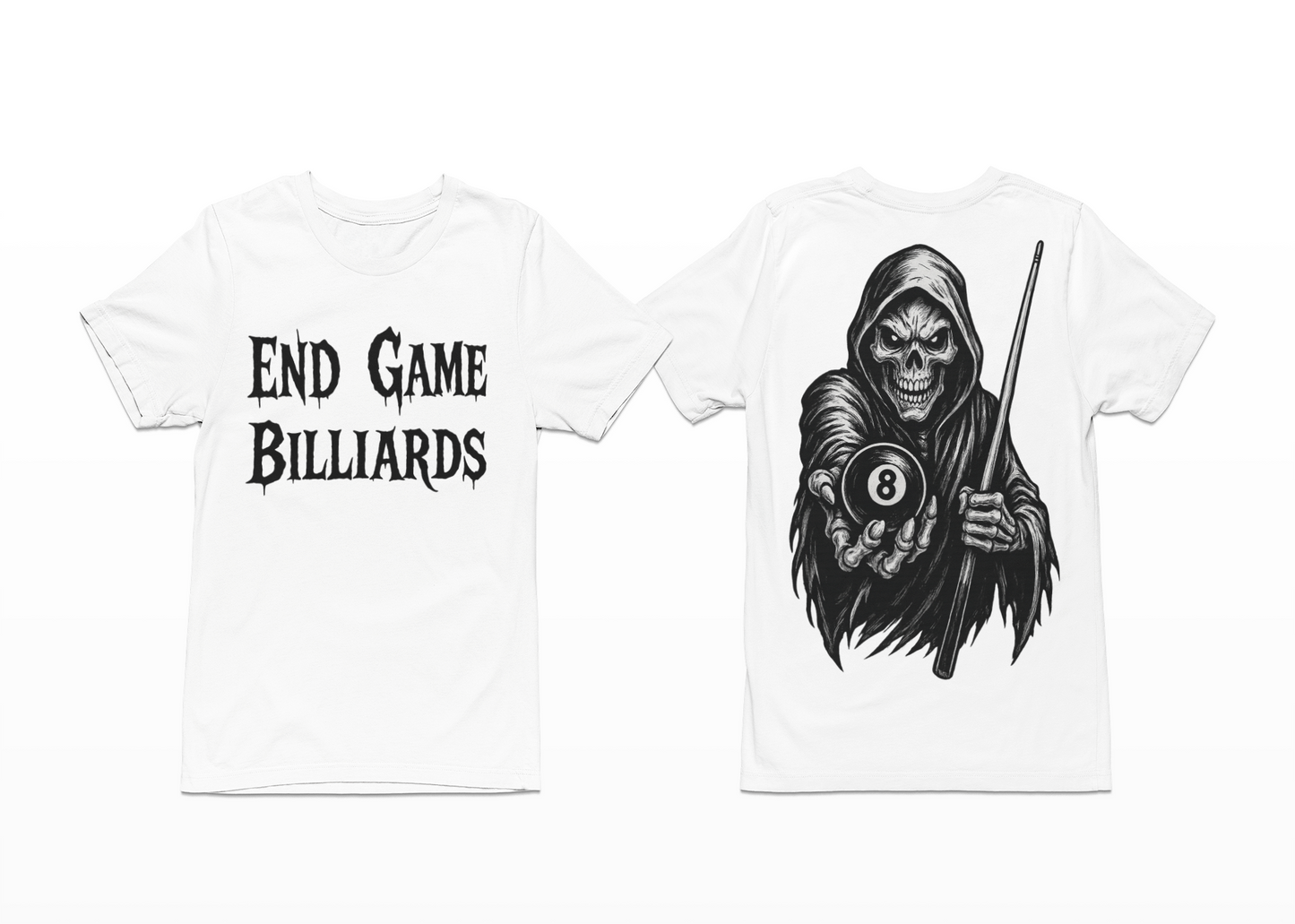 End Game Billiards – Grim Hustler 8 Ball Tee