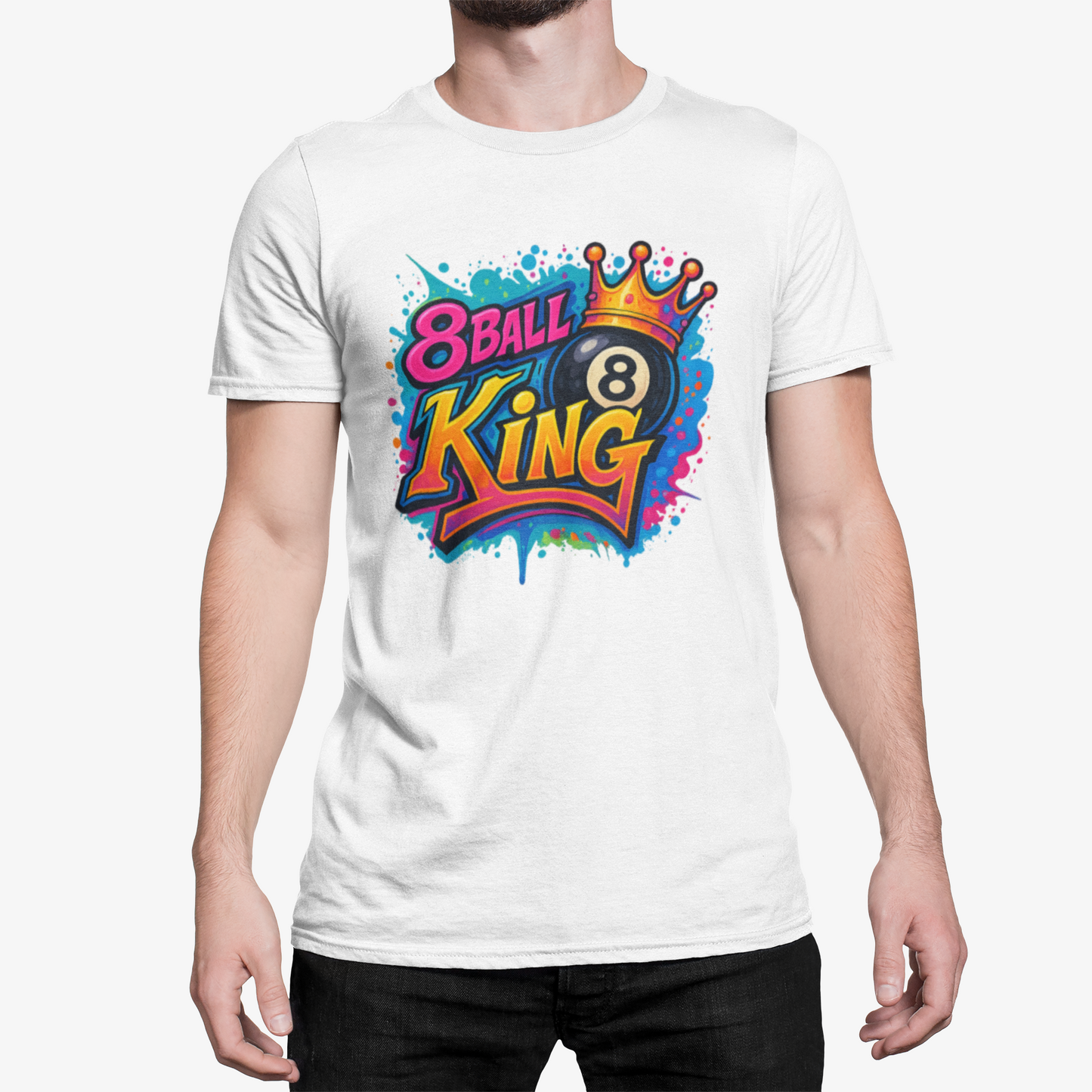 Graffiti Style 8 Ball King T-Shirt | Pool Billiards Streetwear Tee