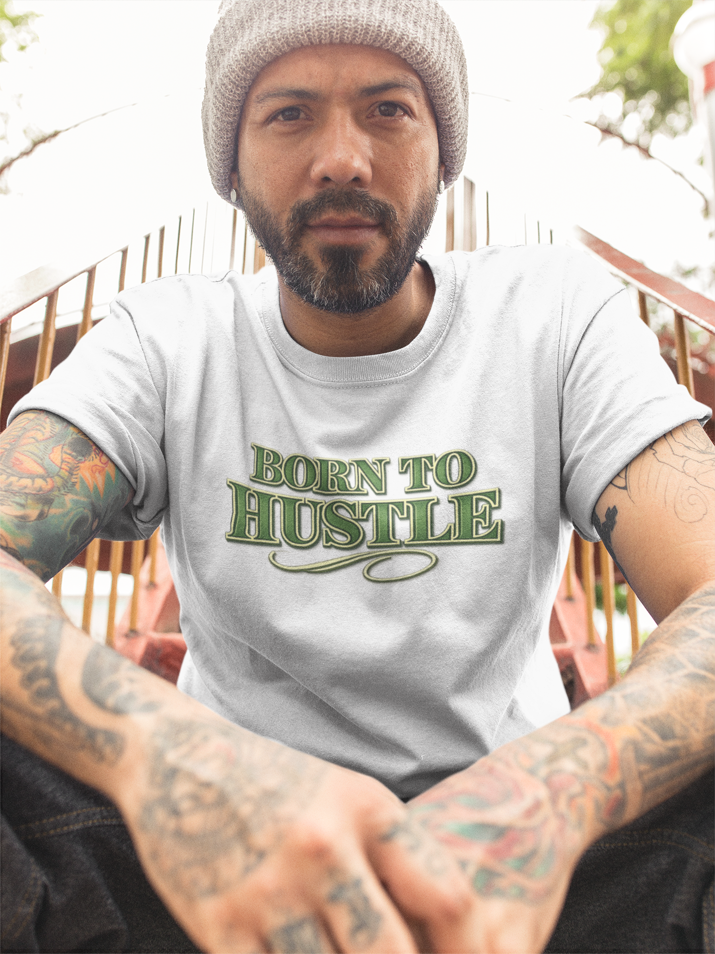 Born to Hustle Unisex T-Shirt | Motivational Graphic Tee | Entrepreneur Mindset Shirt | Hustle Culture Streetwear