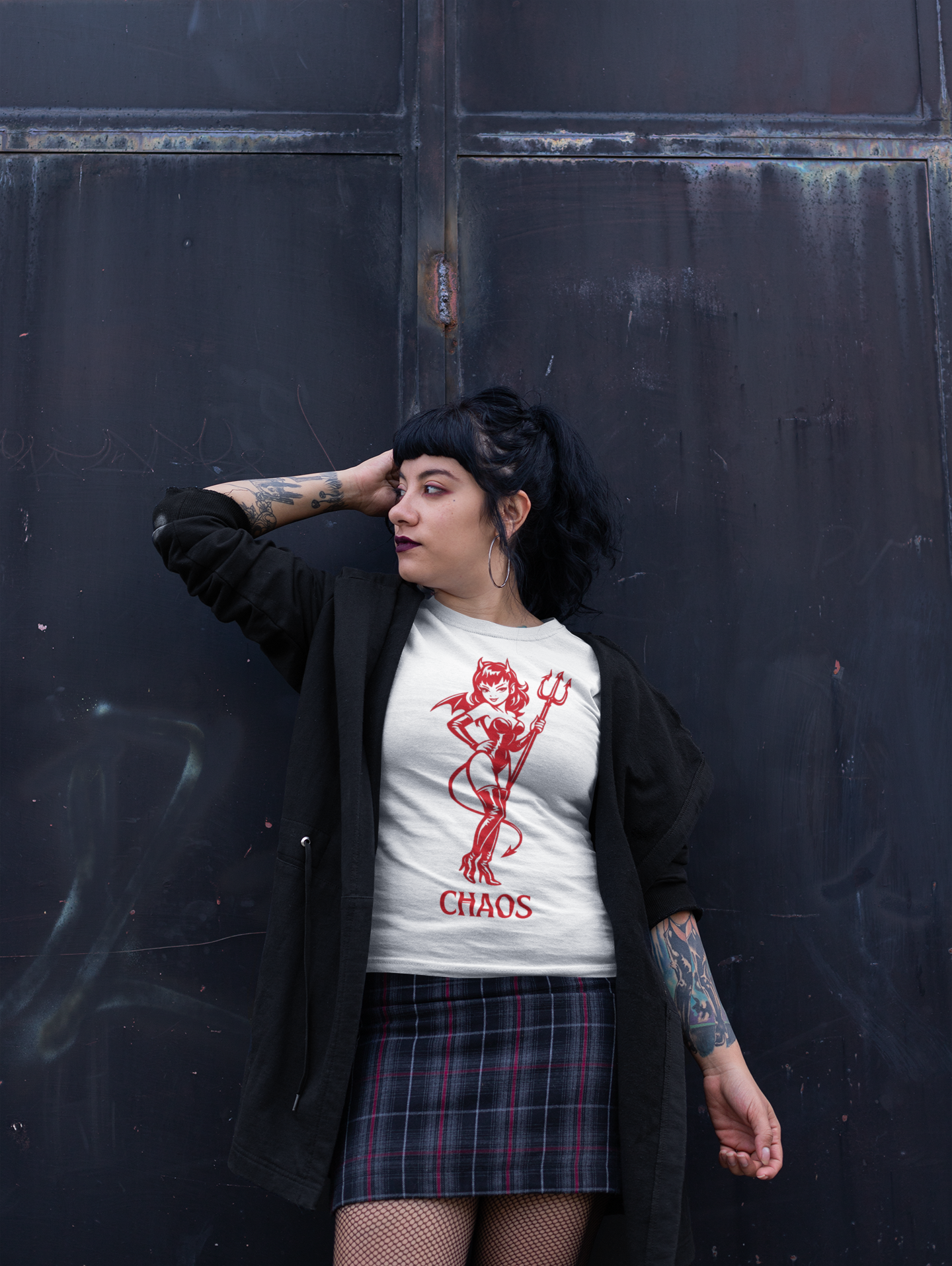 She Devil Graphic Tee, Bold Streetwear, Cotton Blend