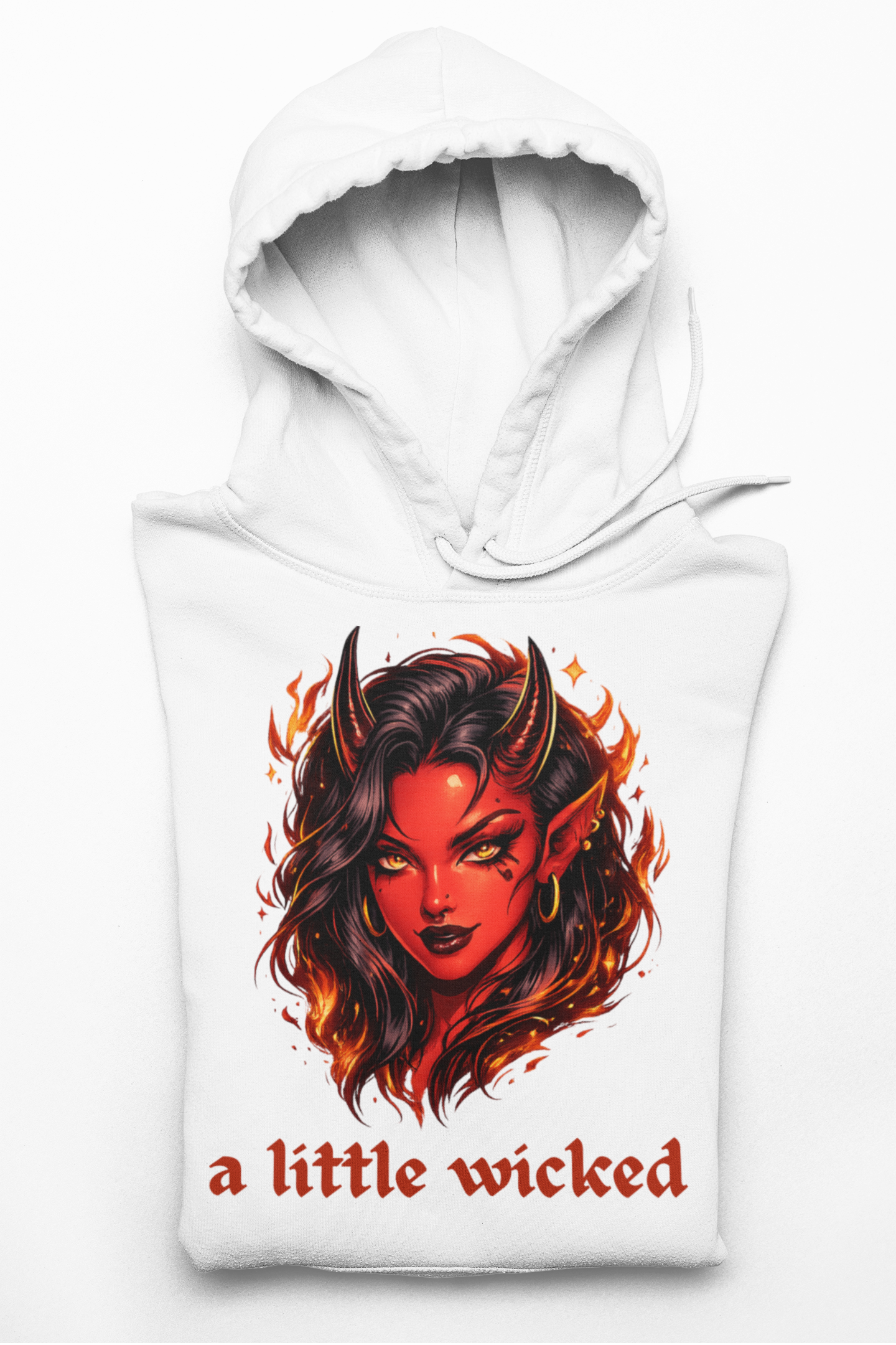 A Little Wicked Hoodie, Gothic Graphic Hoodie, Edgy Streetwear Sweatshirt, Alternative Fashion Pullover