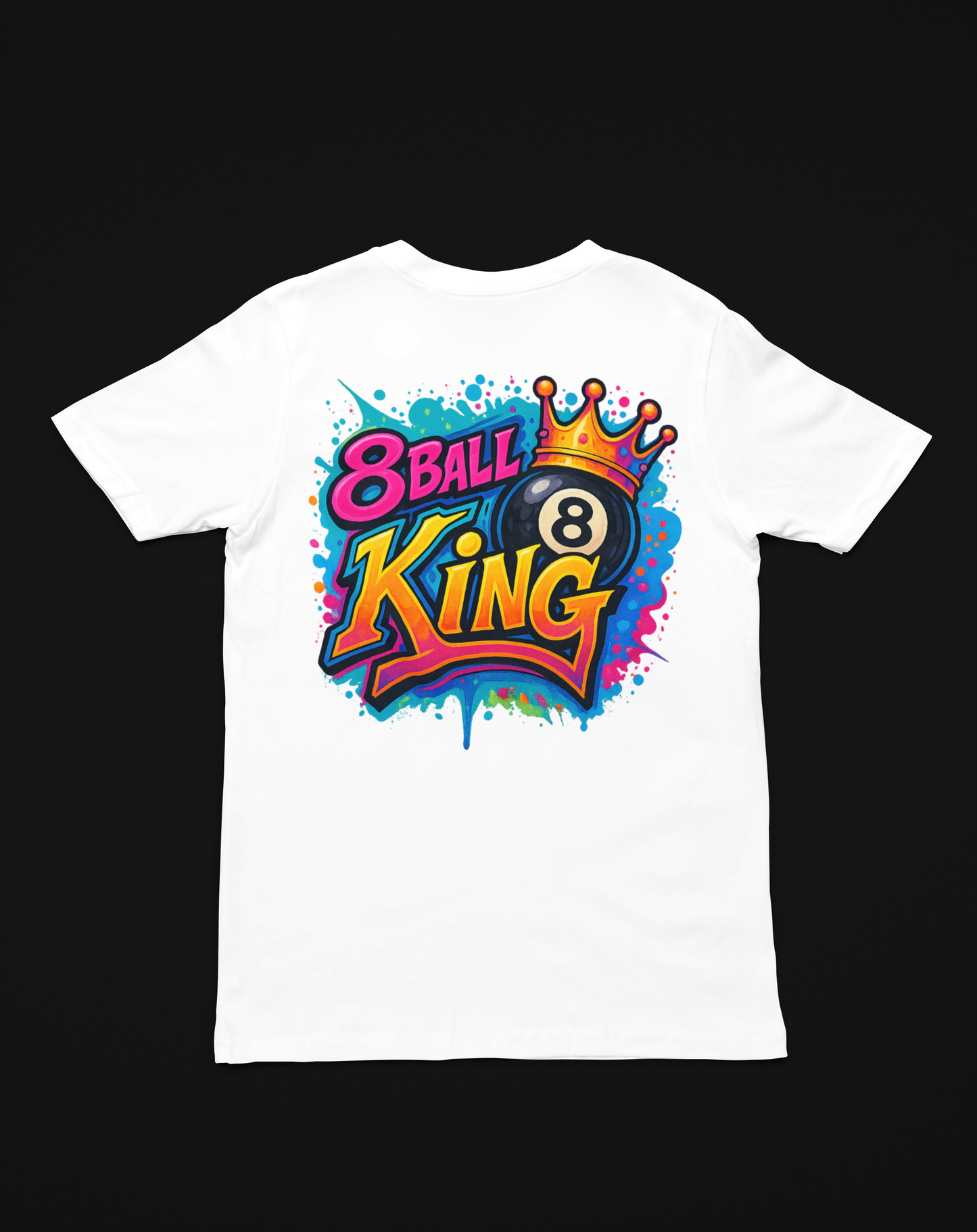 Graffiti Style 8 Ball King T-Shirt | Pool Billiards Streetwear Tee