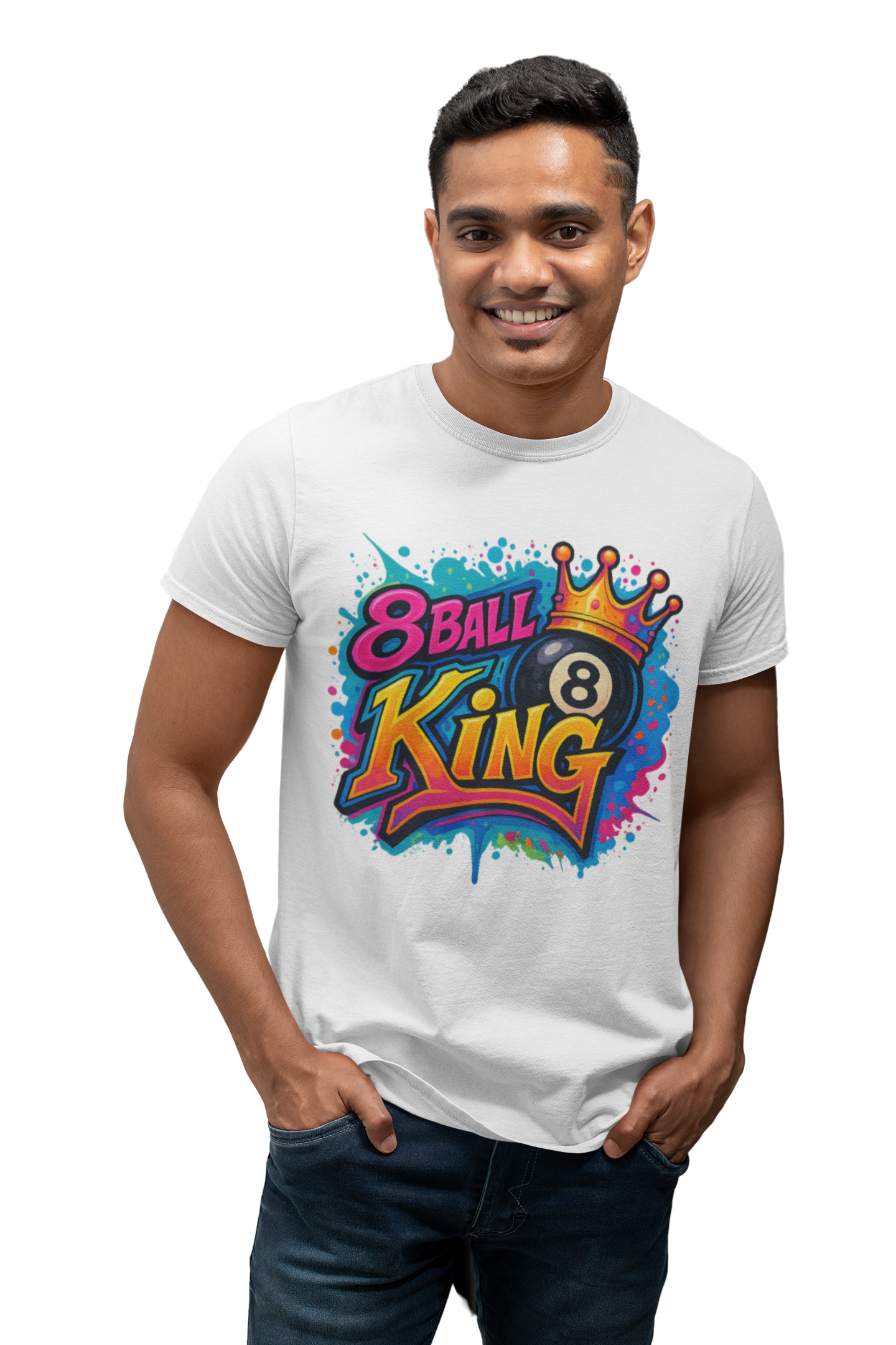 Graffiti Style 8 Ball King T-Shirt | Pool Billiards Streetwear Tee