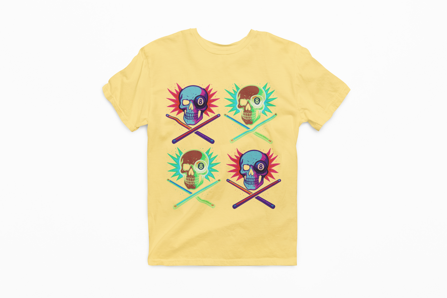 Mosaic Skull 8 Ball T-Shirt – Unisex Graphic Tee