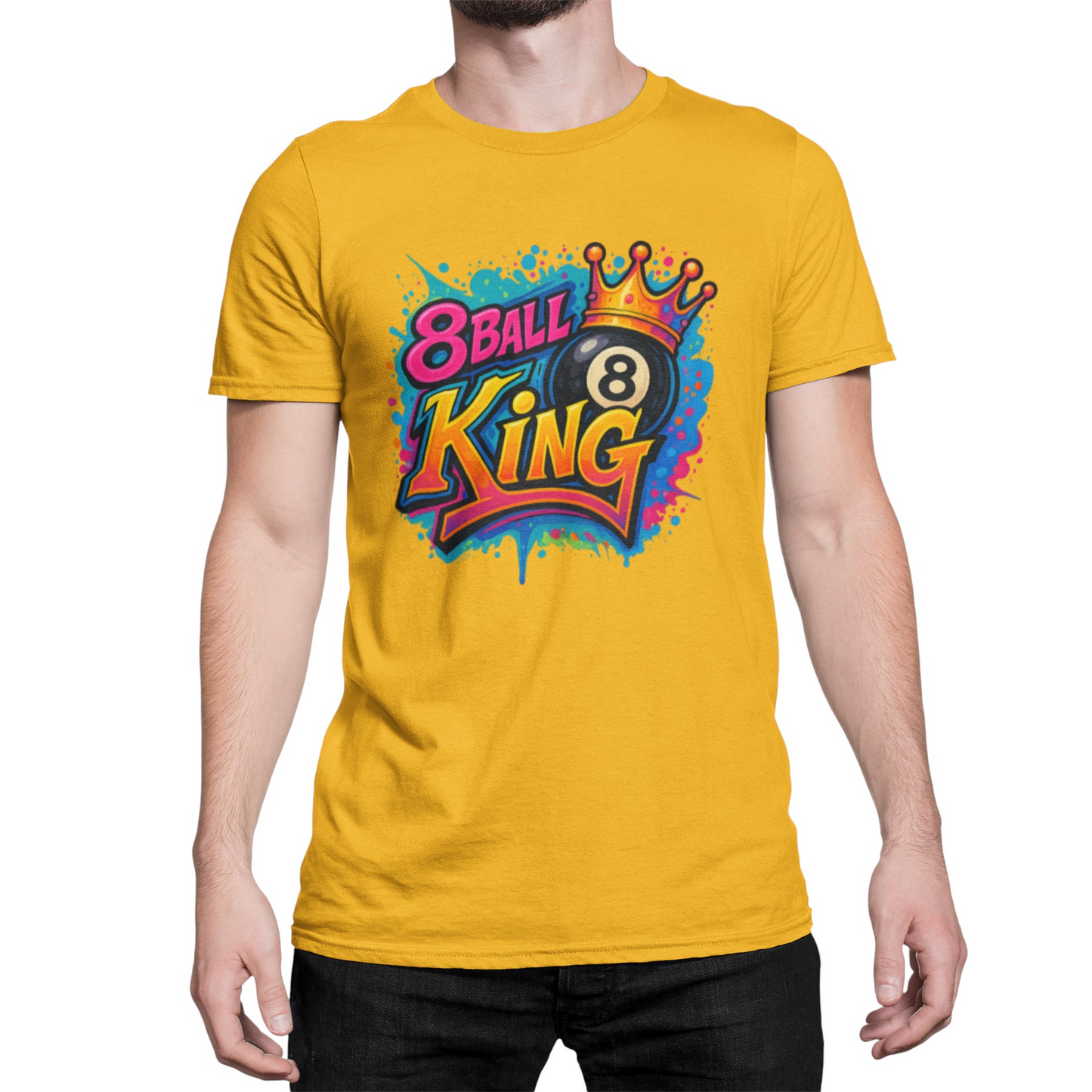 Graffiti Style 8 Ball King T-Shirt | Pool Billiards Streetwear Tee