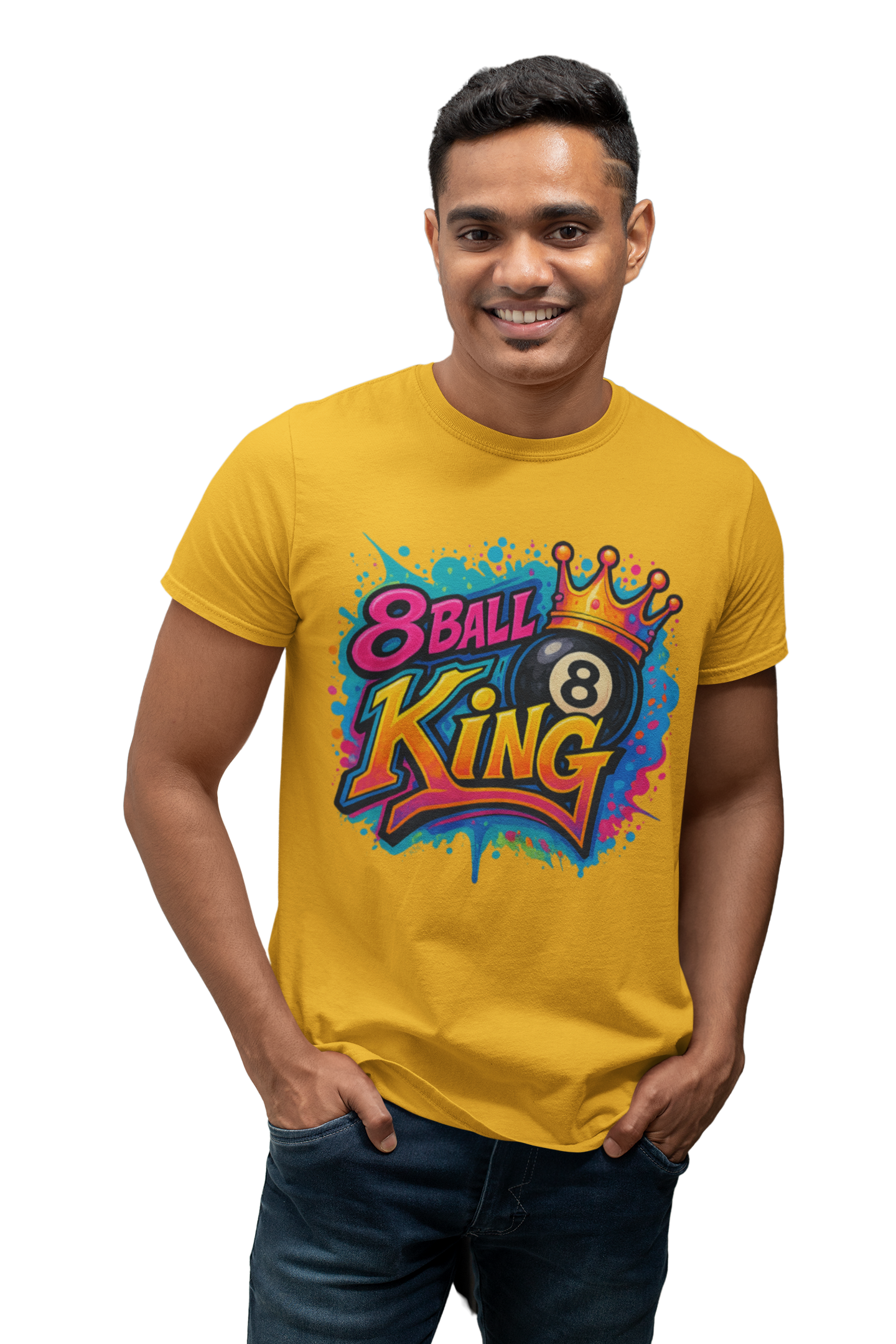 Graffiti Style 8 Ball King T-Shirt | Pool Billiards Streetwear Tee