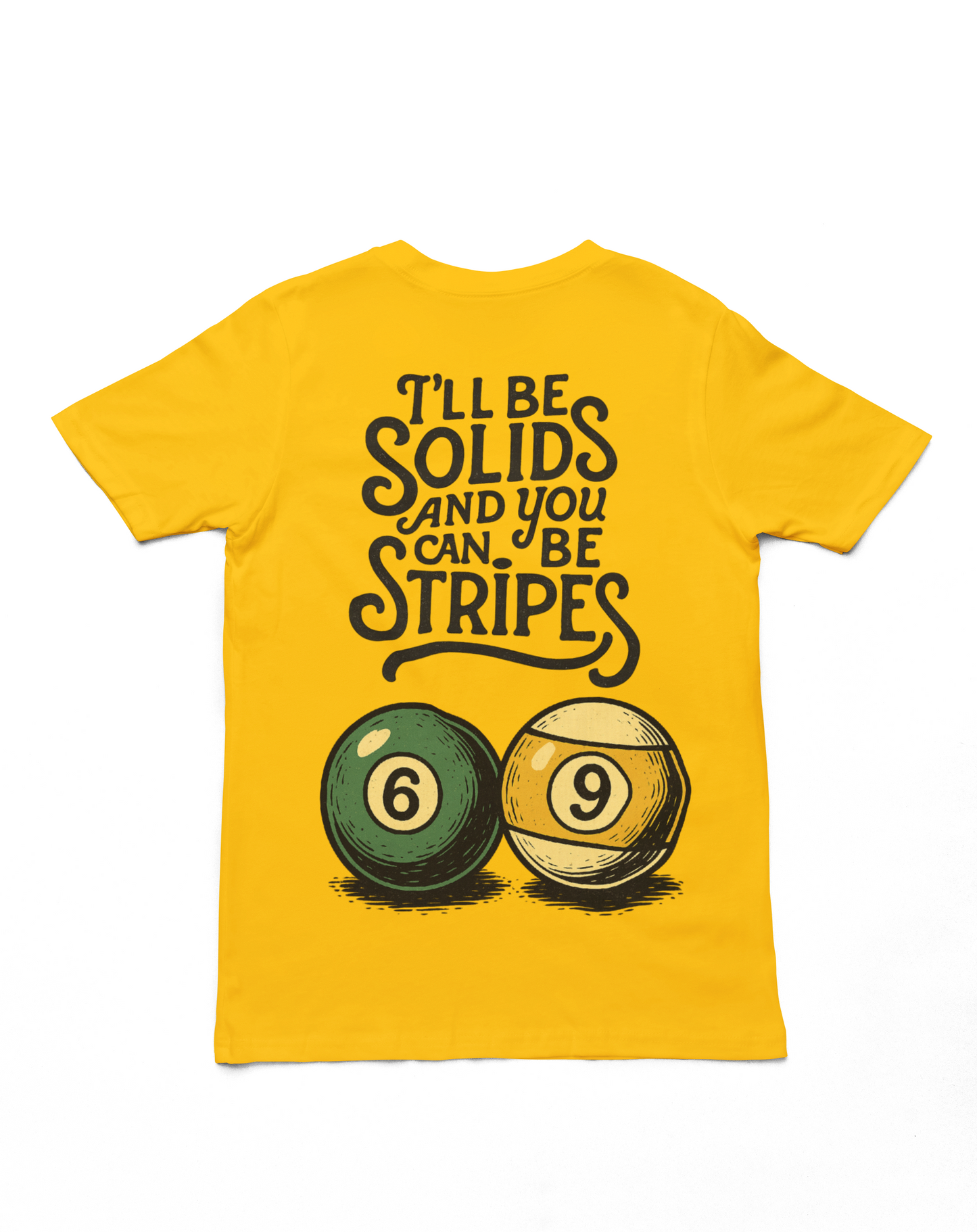 Billiards t shirt, pool hall shirt, solids and stripes tee, funny pool player shirt, 6 ball 9 ball tee