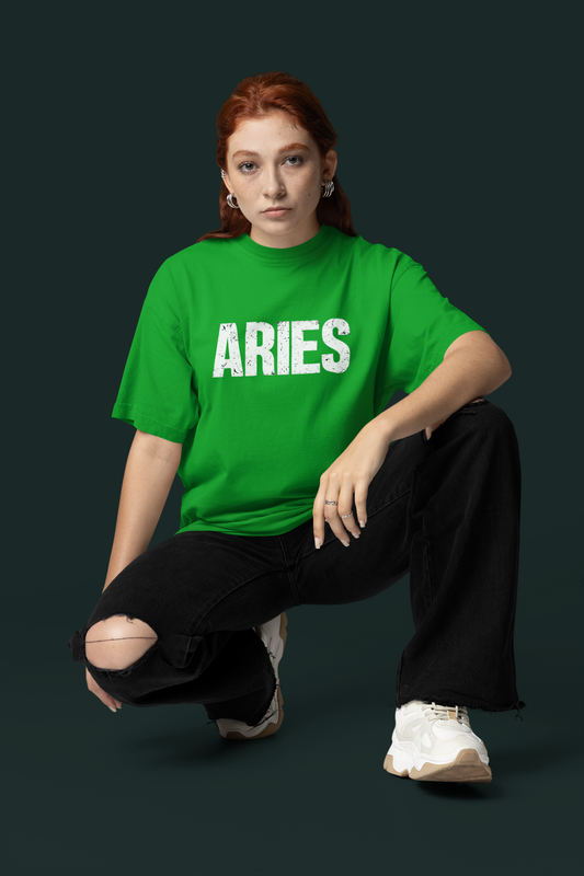 Aries Zodiac Sign Shirt, Astrology Symbol Tee, Distressed Graphic Tee, Zodiac Gift, Unisex Streetwear Shirt