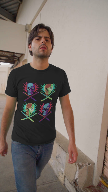 Mosaic Skull 8 Ball T-Shirt – Unisex Graphic Tee
